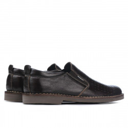Zapatos casuales para hombre 7200p café perforado
