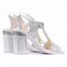 Sandalias de mujer 5055 plateado nacarado
