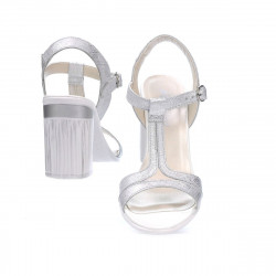 Sandalias de mujer 5055 plateado nacarado