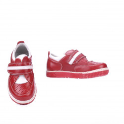 Zapatos de niños pequeños 64c rojo+blanco