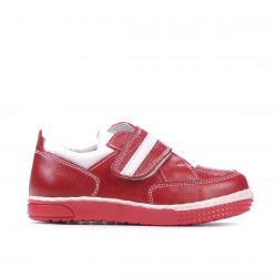 Zapatos de niños pequeños 64c rojo+blanco