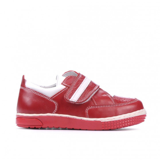Zapatos de niños pequeños 64c rojo+blanco