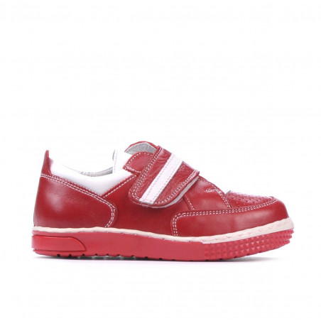 Zapatos de niños pequeños 64c rojo+blanco