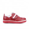 Zapatos de niños pequeños 64c rojo+blanco