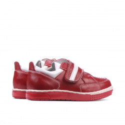 Zapatos de niños pequeños 64c rojo+blanco