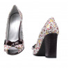Sandalias de mujer 1271 granate floral multicolor