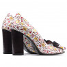 Sandalias de mujer 1271 granate floral multicolor