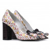 Sandalias de mujer 1271 granate floral multicolor