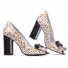 Sandalias de mujer 1271 granate floral multicolor
