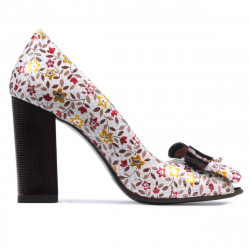 Sandalias de mujer 1271 granate floral multicolor