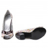 Sandalias de mujer 1271 granate floral multicolor