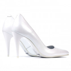 Zapatos elegantes de mujer 1246 blanco nácar