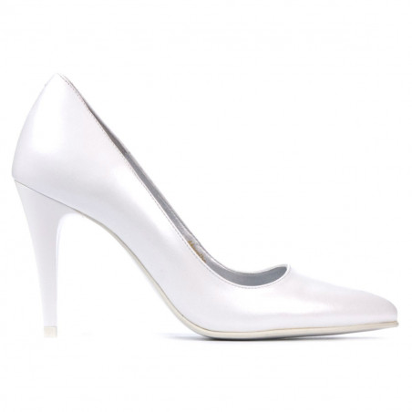 Zapatos elegantes de mujer 1246 blanco nácar