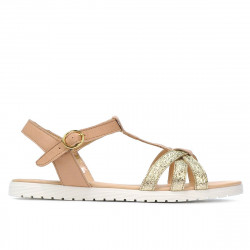 Sandalias de dama 5038 dorado combinado