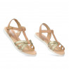 Sandalias de dama 5038 dorado combinado