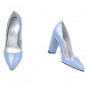 Zapatos elegantes de mujer 1261 charol azul claro