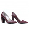Zapatos elegantes de mujer 1261 burdeos nacarados