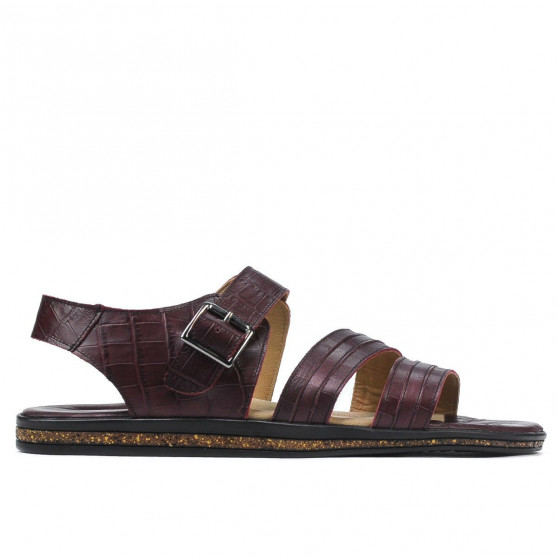 Sandalias hombre 315 croco burdeos