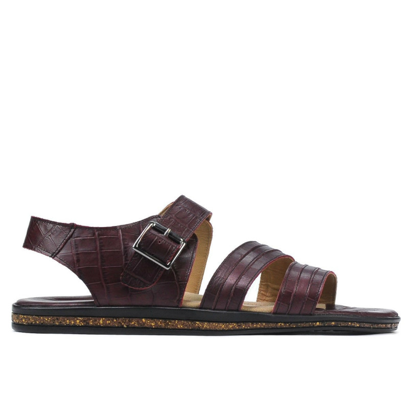 Sandalias hombre 315 croco burdeos