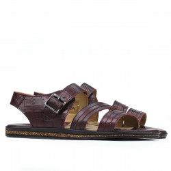Sandalias hombre 315 croco burdeos