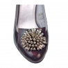 Zapatos elegantes de mujer 1272 charol burdeos