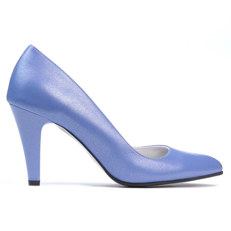 Zapatos elegantes de mujer 1234 azul nácar