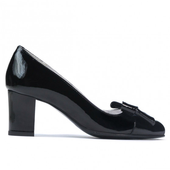 Zapatos elegantes de mujer 1265-1 charol negro