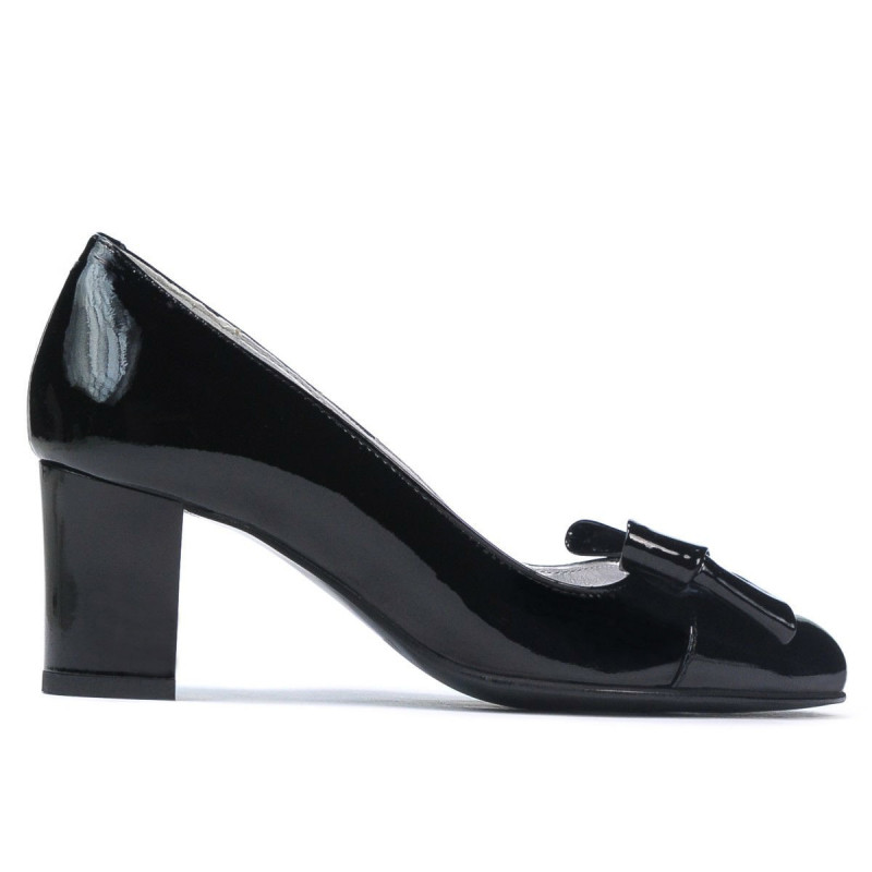 Zapatos elegantes de mujer 1265-1 charol negro