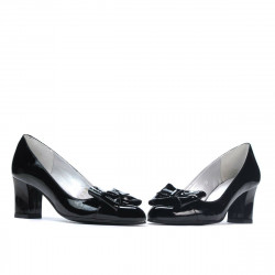 Zapatos elegantes de mujer 1265-1 charol negro