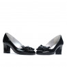Zapatos elegantes de mujer 1265-1 charol negro