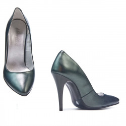 Zapatos elegantes de mujer 1241 verde nácar