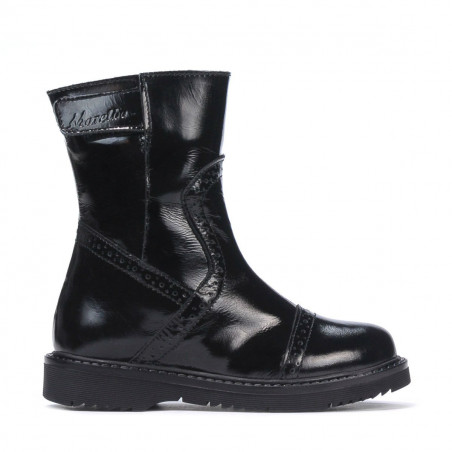 Botas para niños pequeños 101c charol negro