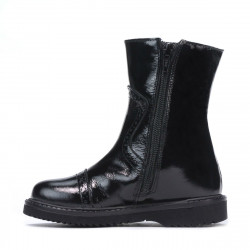 Botas para niños pequeños 101c charol negro