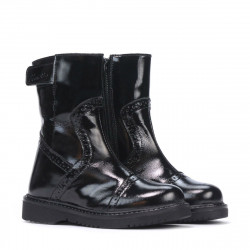 Botas para niños pequeños 101c charol negro