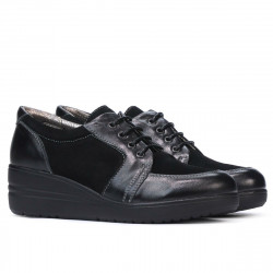Zapatos casuales de mujer 6006 negro combinado