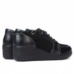 Zapatos casuales de mujer 6006 negro combinado