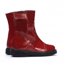 Botines para niños pequeños 101c charol burdeos
