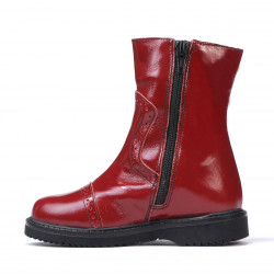 Botines para niños pequeños 101c charol burdeos
