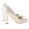 Zapatos elegantes de mujer 1214 charol marfil