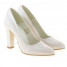 Zapatos elegantes de mujer 1214 charol marfil
