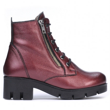 Botines de mujer 3307 burdeos nacarados