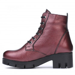 Botines de mujer 3307 burdeos nacarados