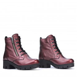 Botines de mujer 3307 burdeos nacarados