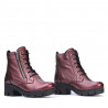 Botines de mujer 3307 burdeos nacarados