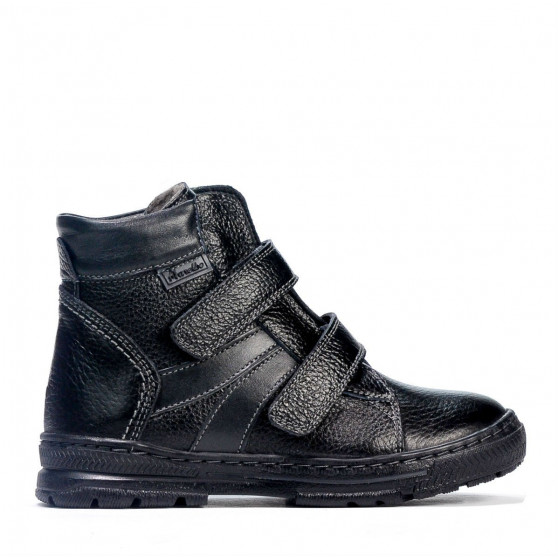 Botines para niños 3015 negro combinado
