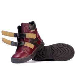 Botines para niños 3015 burdeos combinado