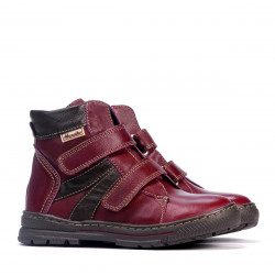 Botines para niños 3015 burdeos combinado