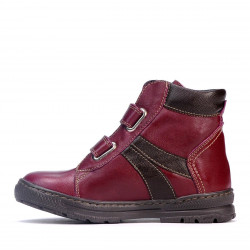 Botines para niños 3015 burdeos combinado