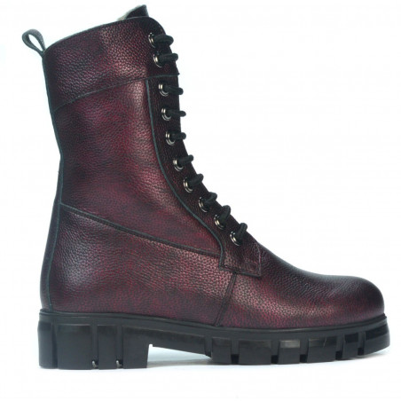 Botas mujer 3337 burdeos nácar