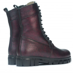 Botas mujer 3337 burdeos nácar